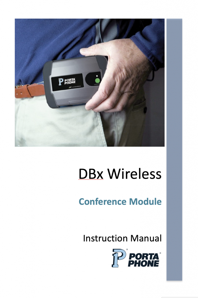DBx Conference Module System Instructions